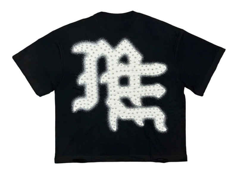 Mixed Emotions Rhinestone Tee Black