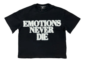 Mixed Emotions Rhinestone Tee Black