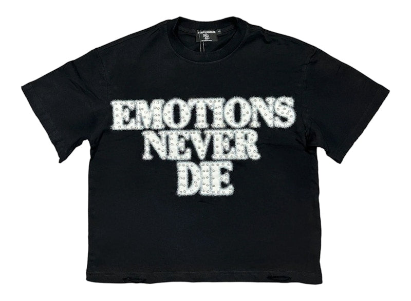Mixed Emotions Rhinestone Tee Black