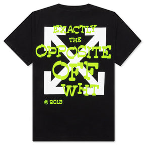 OFF-WHITE C/O VIRGIL ABLOH OPPOSITE ARROW SLIM TEE BLACK/LIME