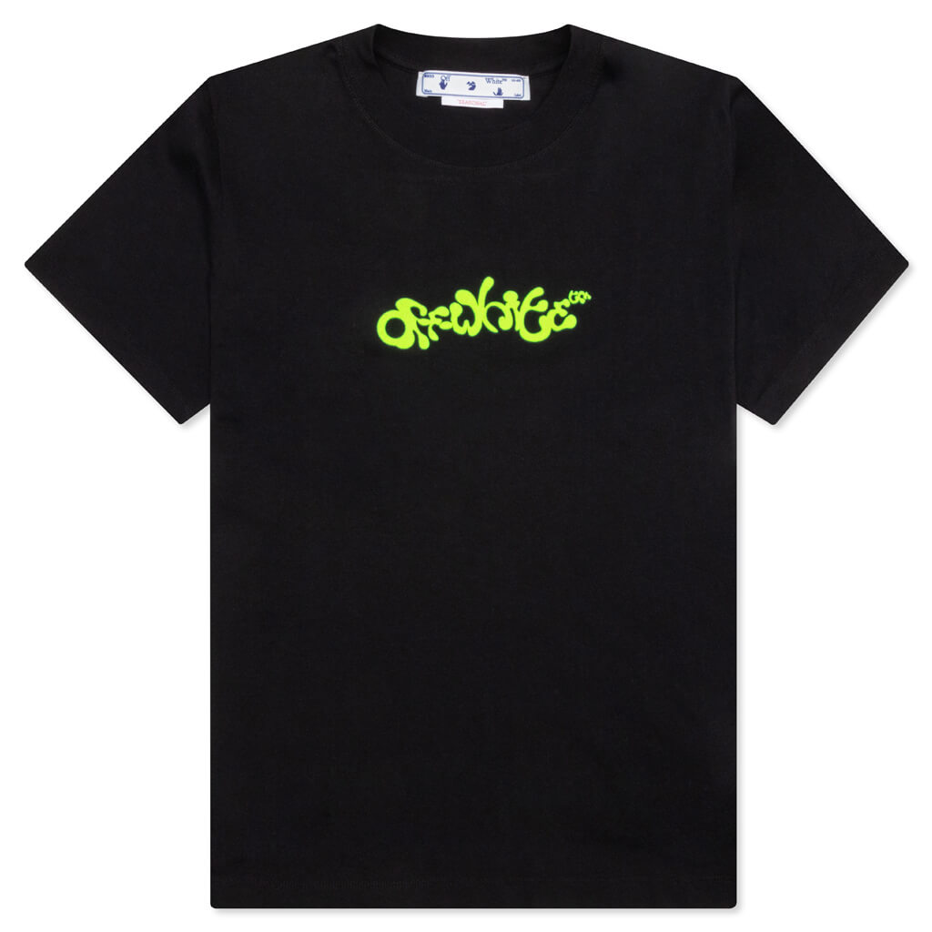 OFF-WHITE C/O VIRGIL ABLOH OPPOSITE ARROW SLIM TEE BLACK/LIME