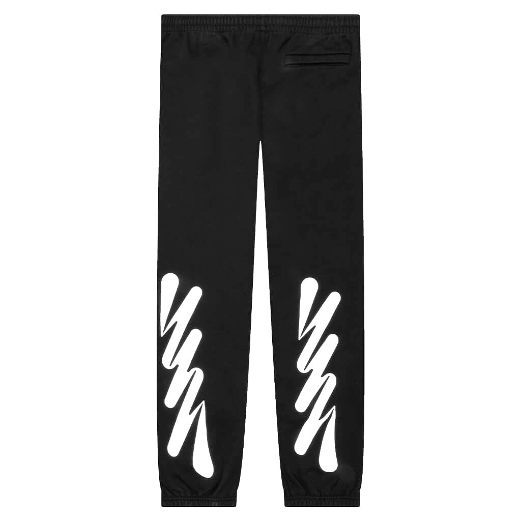 OFF-WHITE Wave Outline Diag Slim Sweatpants Black