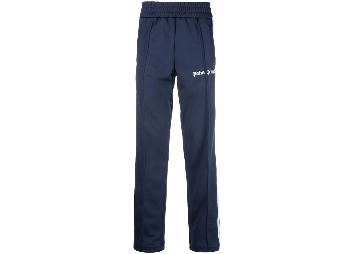 Palm Angels Side Stripe Track Pants Navy Blue/White