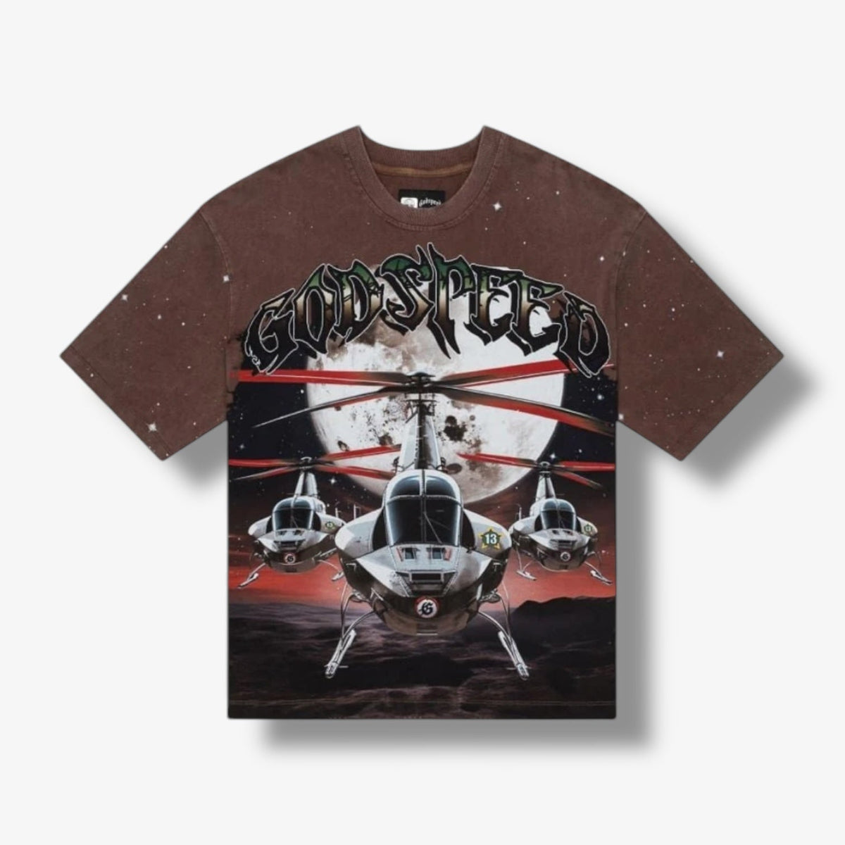 GODSPEED Air Strike T-shirt Brown Wash