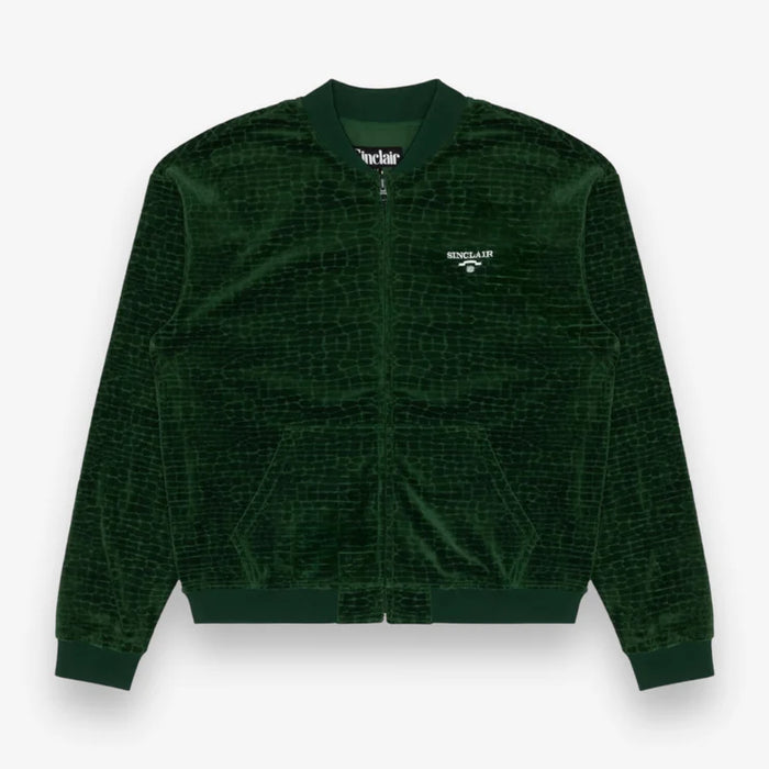 Sinclair Croc Velour Track Jacket Green