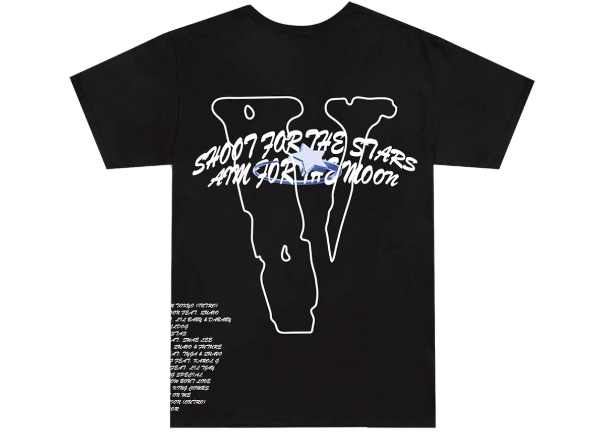 Pop Smoke x Vlone Tracklist Tee Black