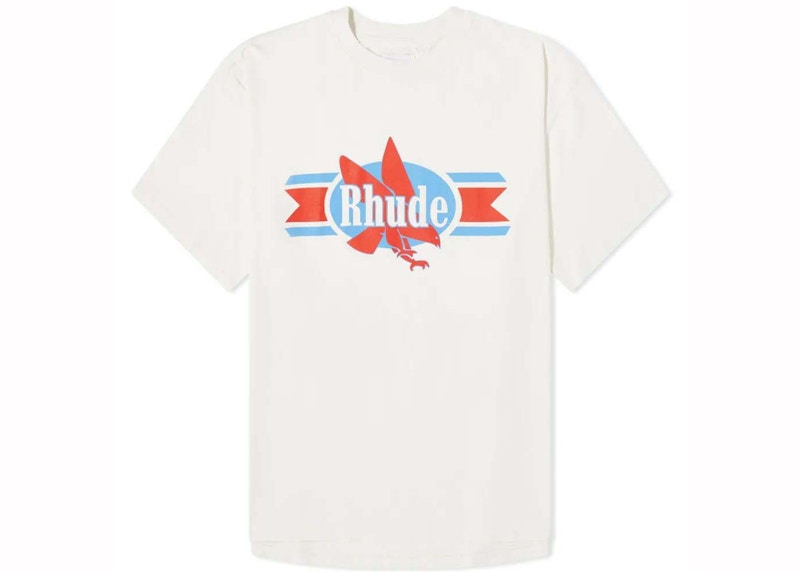 Rhude Chevron Eagle T-shirt Vintage White