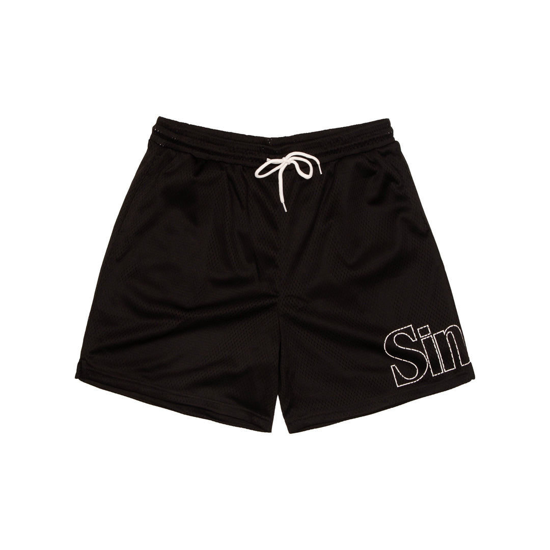 Sinclair Outline Mesh Shorts Black