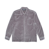 Sinclair Velour Zip Shirt Slate