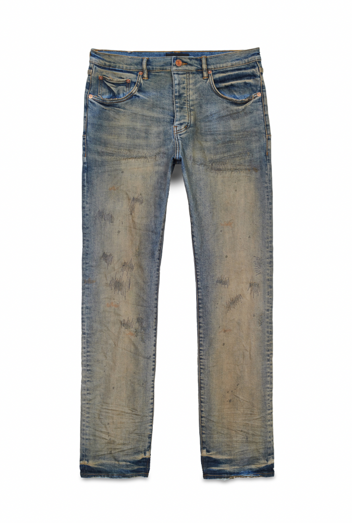 Purple Brand P001 Indigo Oil Repair Jeans