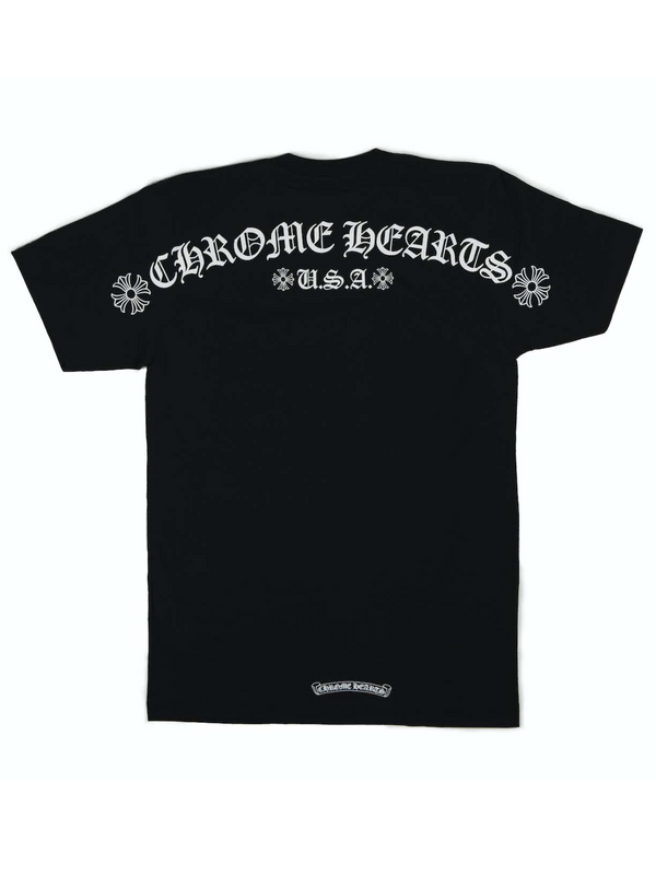 Chrome Hearts USA Shoulder Logo Black T-Shirt