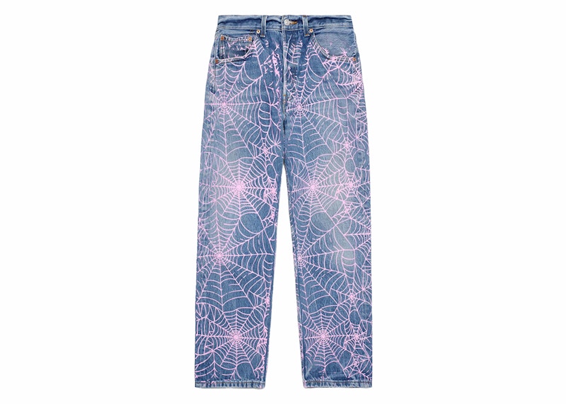 Sp5der AOP Vintage 501 Denim Pink Web