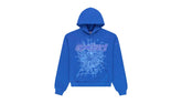 Sp5der Rhinestone Punk V2 Hoodie Blue