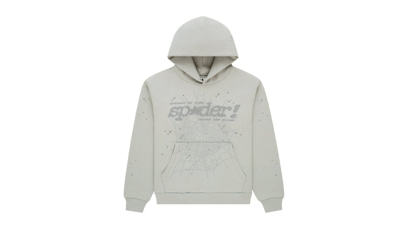 Sp5der Tonal Punk V2 Hoodie Sport Grey