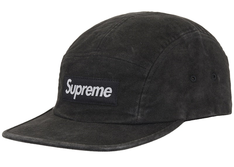 Supreme 2-Tone Moleskin Camp Cap Black