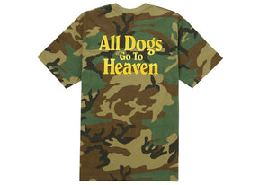 Supreme All Dogs Go To Heaven Tee Woodland Camo