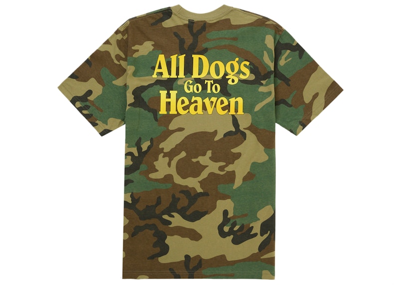 Supreme All Dogs Go To Heaven Tee Woodland Camo