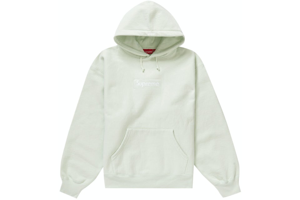 Supreme Box Logo Hooded Sweatshirt (FW23) Light Green