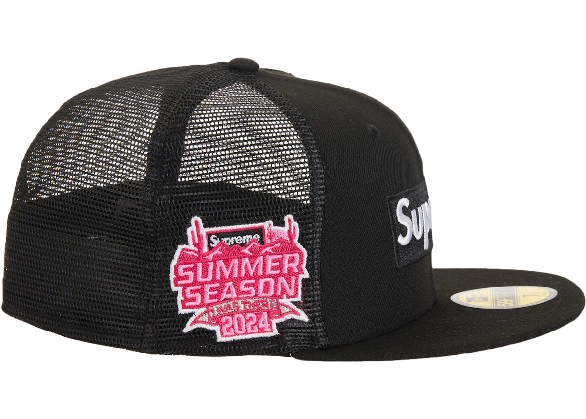 Supreme Box Logo Mesh Back New Era Cap (SS24) Black