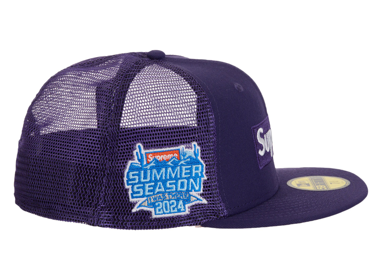 Supreme Box Logo Mesh Back New Era Cap (SS24) Purple