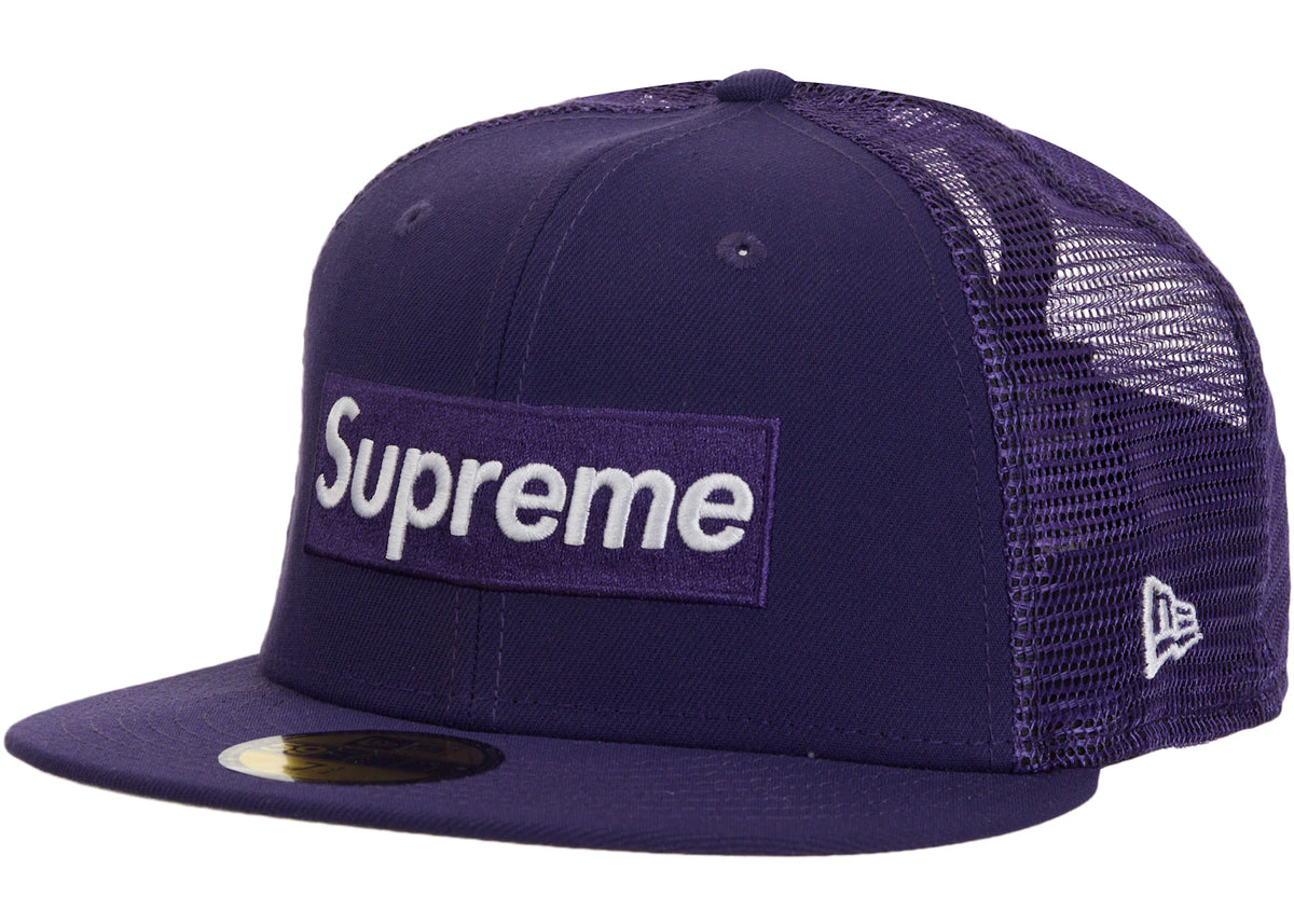 Supreme Box Logo Mesh Back New Era Cap (SS24) Purple