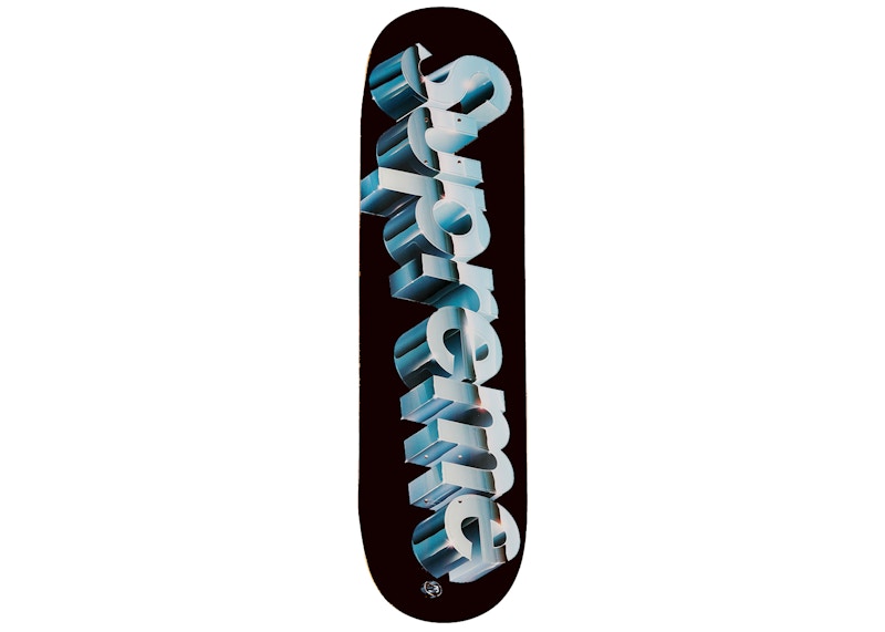 Supreme Chrome Logo Skateboard Deck Black