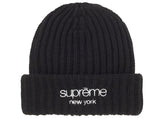 Supreme Chunky Rib Classic Logo Beanie Black
