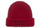 Supreme Classic Logo Chunky Ribbed Beanie (FW26) Red