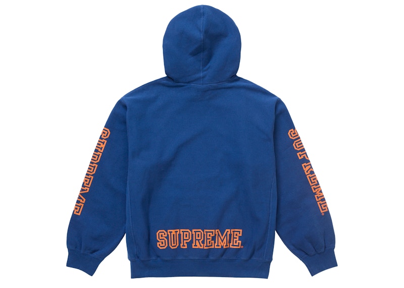 Supreme Collegiate Sleeve Hooded Sweatshirt Dark Royal
