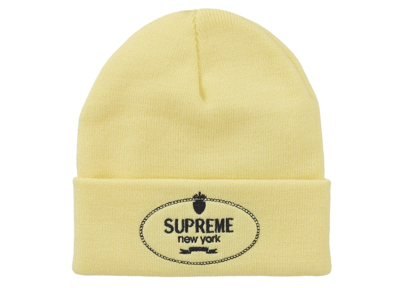 Supreme Crest Beanie Pale Yellow
