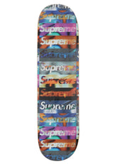 Supreme Distorted Logo Skateboard Deck Black