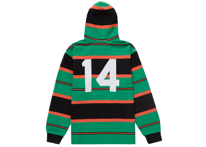 Supreme Hooded Rugby Green