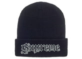 Supreme Metallic Stripe Beanie Black