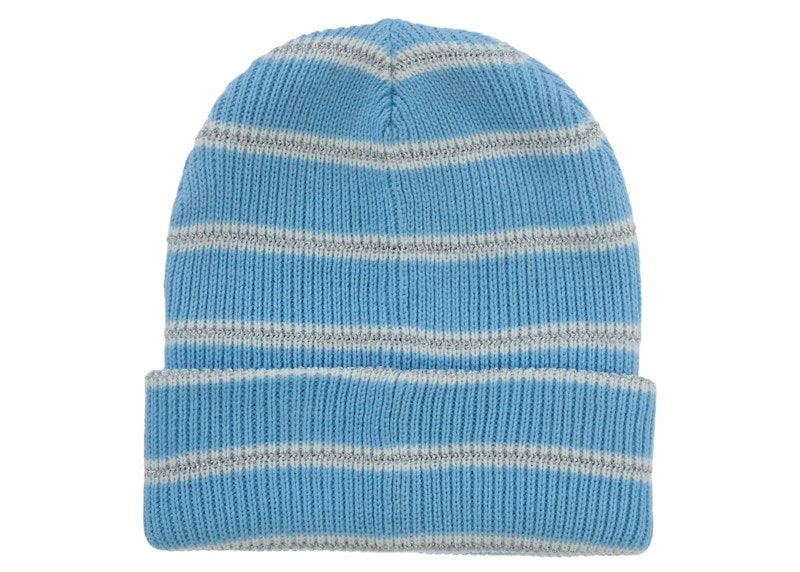 Supreme Metallic Stripe Beanie Light Blue - Stockx_View_02