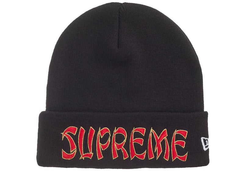 Supreme New Era Action Beanie Black