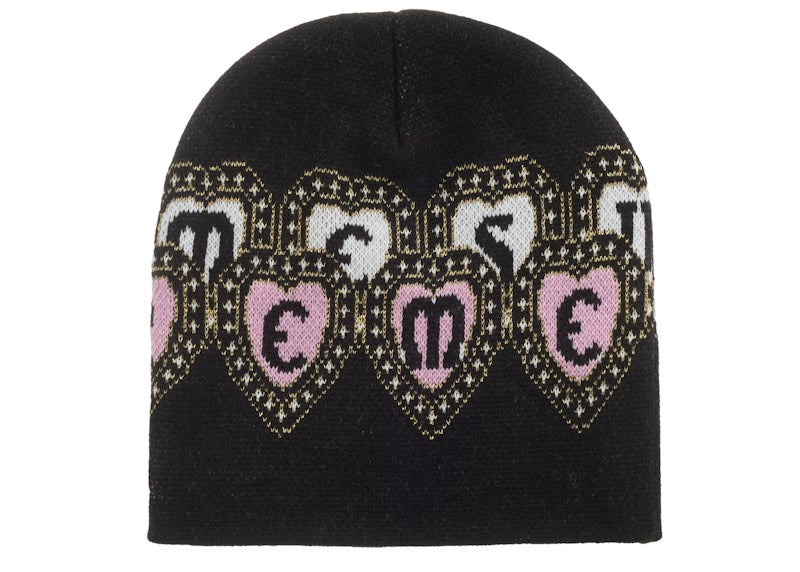 Supreme New Era Hearts Beanie Black