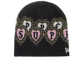 Supreme New Era Hearts Beanie Black