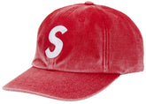 Supreme Pigment Coated S Logo 6-Panel Cap (SS26) Red