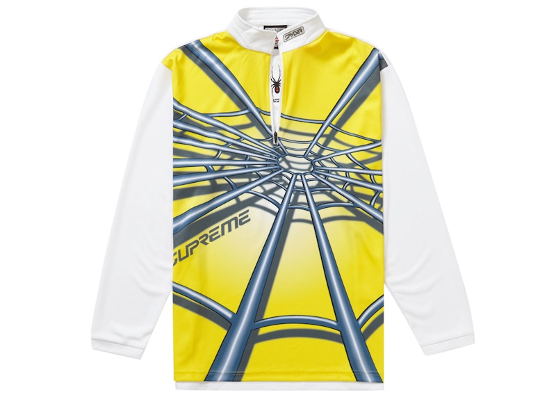 Supreme Spyder Web Half Zip Pullover Yellow