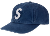 Supreme Washed Canvas S Logo 6-Panel Hat (FW26) Blue