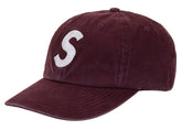 Supreme Washed Canvas S Logo 6-Panel Hat (FW26) Plum