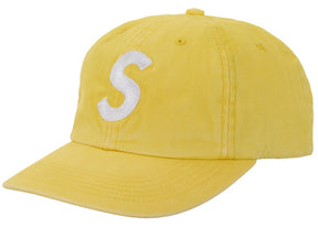Supreme Washed Canvas S Logo 6-Panel Hat (FW26) Yellow
