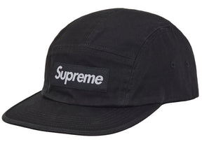 Supreme Washed Chino Twill Camp Cap (FW26) Black