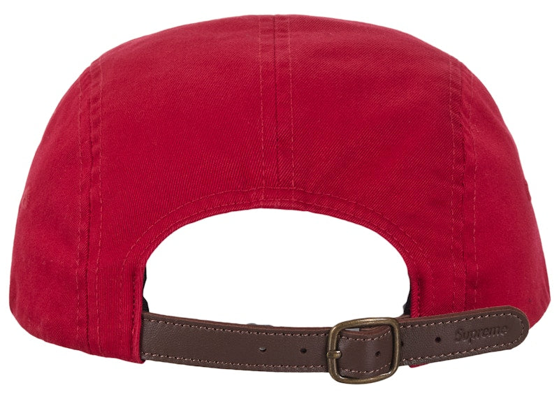 Supreme Washed Chino Twill Camp Cap (FW26) Red