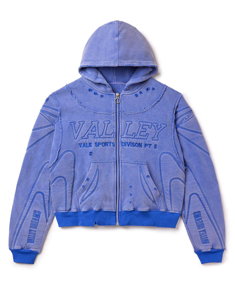 Vale Forever Armor Zip Up Hoodie Blue