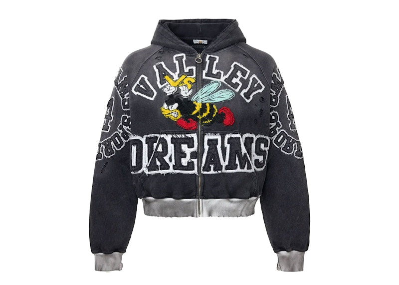 Vale Forever Anthem Zip Up Hoodie Black