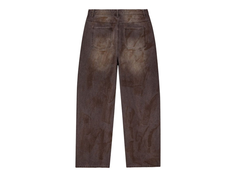 Vale Forever Cocoa Painters Denim Jeans Stone Washed