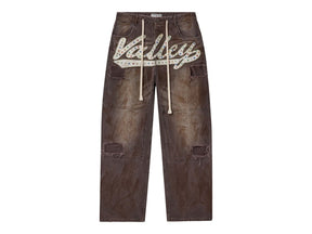 Vale Forever Cocoa Painters Denim Jeans Stone Washed