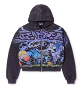 Vale Forever Raven Zip Up Hoodie Black