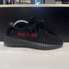adidas Yeezy Boost 350 V2 Black Red Size 6.5 (Moderately Worn Pre-Owned) - Image 1